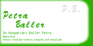 petra baller business card
